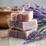 Homemade Lavender and Glitter Soap